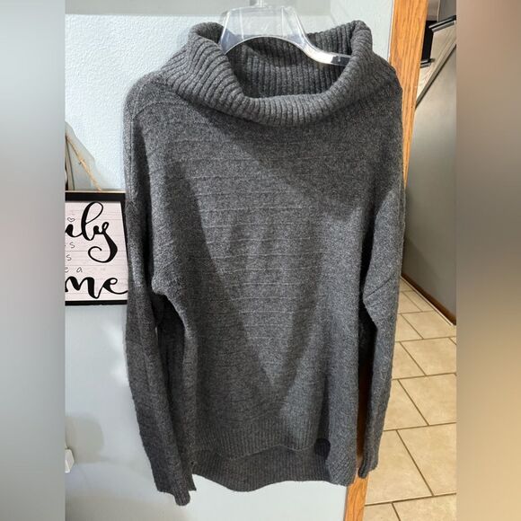 Old Navy Oversized Sweater Dress Scoop Turtleneck Grey Women's Medium Tall - Picture 1 of 8